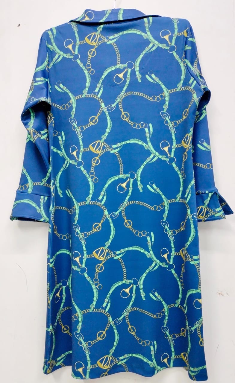 Navy Bit Polo Dress