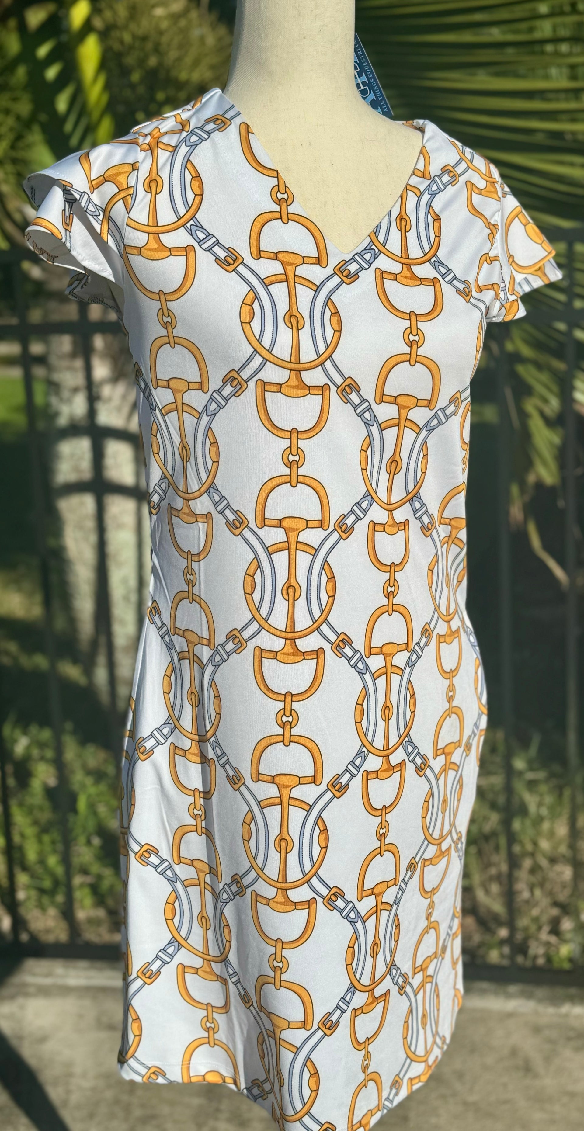 gold or silver with white dress White Dress With Gold Sequin Long Sleeves