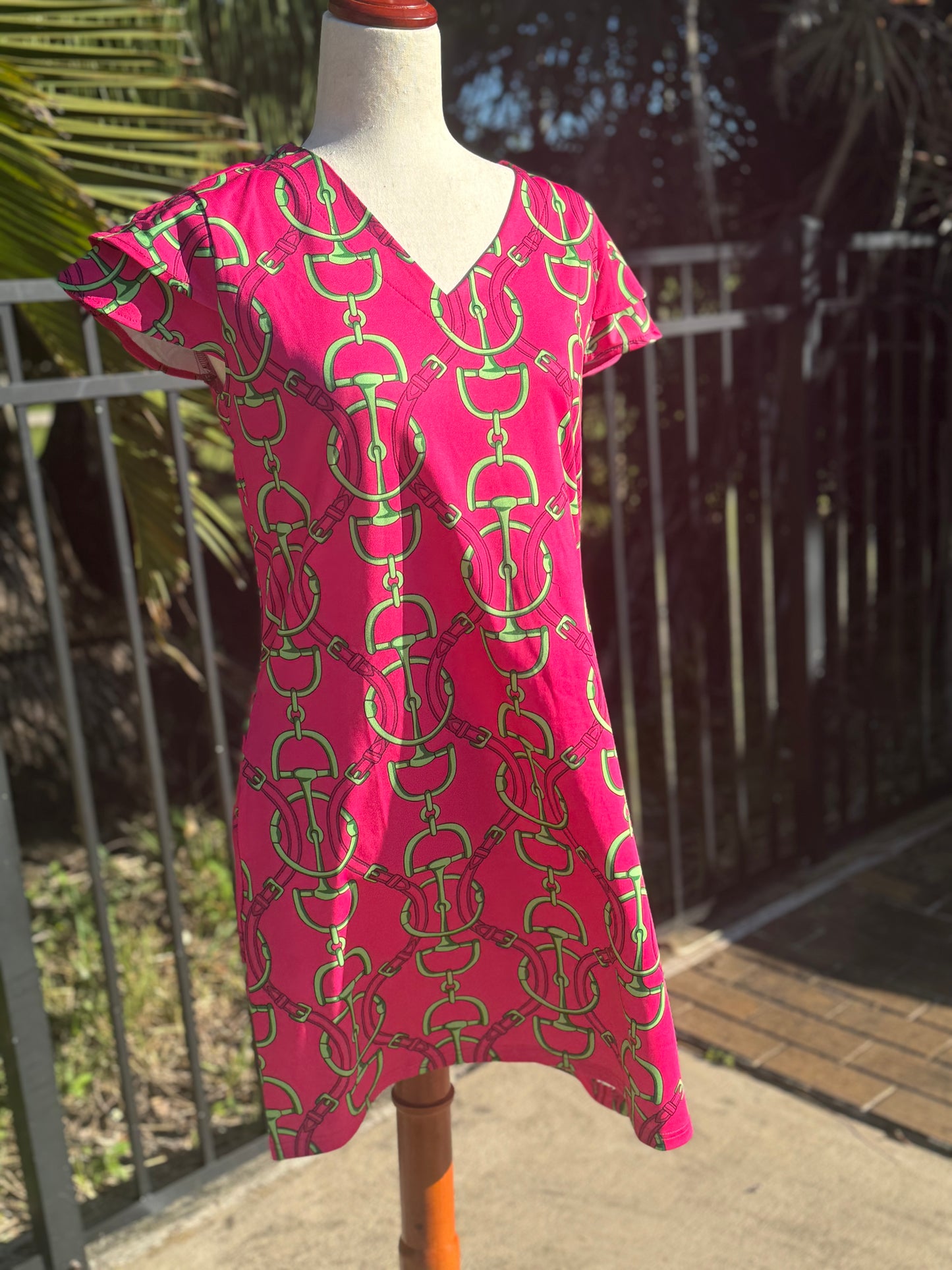 Pink and Lime Green Bits Dress